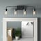 Designers Fountain Logan 32in 4-Light Matte Black Transitional Indoor Wall Sconce with Clear Seedy Glass Shades 96404-MB - alternate 2